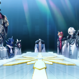 Arlecchino Genshin desktop wallpaper