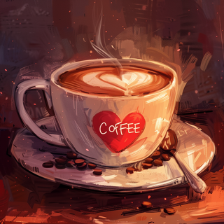 Aesthetic desktop cafe wallpaper