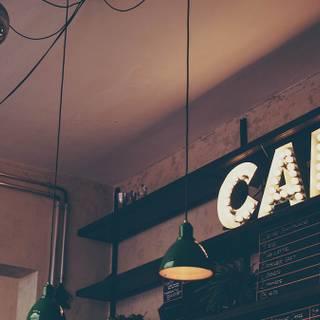 Aesthetic desktop cafe wallpaper