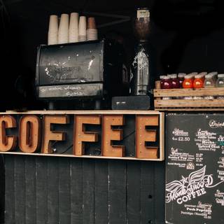 Aesthetic desktop cafe wallpaper