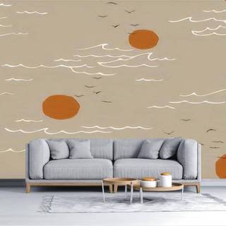 Summer minimalist waves wallpaper