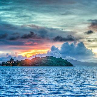 Summer sea island wallpaper