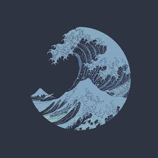 Summer minimalist waves wallpaper
