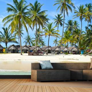 Summer sea island wallpaper