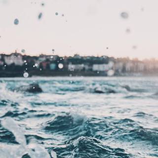 Summer minimalist waves wallpaper