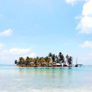 Summer sea island wallpaper