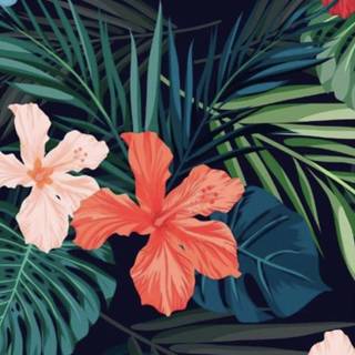 Tropical leaves summer wallpaper