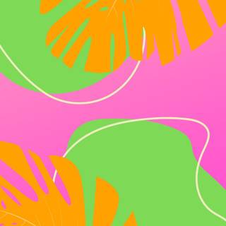Tropical leaves summer wallpaper