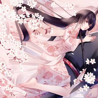 Spring anime couple wallpaper