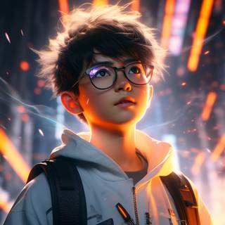 Smart anime boy wallpaper