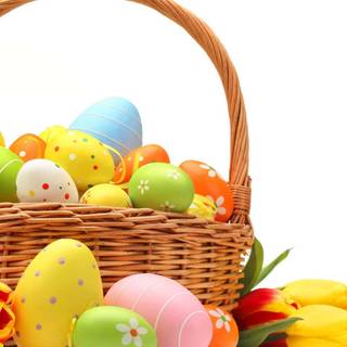 Spring baskets wallpaper
