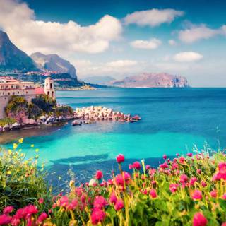 Spring time panorama wallpaper