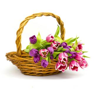Spring baskets wallpaper