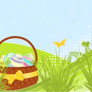 Spring baskets wallpaper