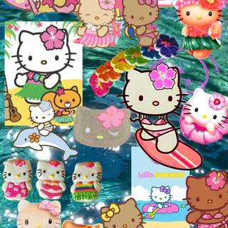 Cute Hello Kitty summer wallpaper