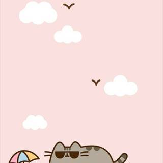 Kawaii summer Pusheen wallpaper
