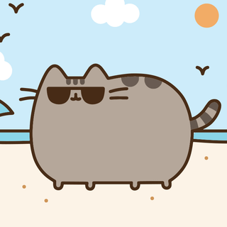 Kawaii summer Pusheen wallpaper