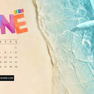 June 2024 calendar wallpaper