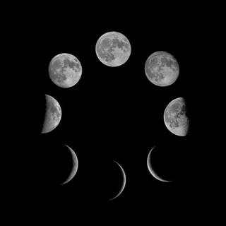 Moon phases 4k wallpaper