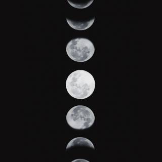 Moon phases 4k wallpaper