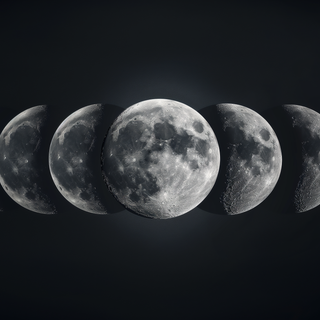 Moon phases 4k wallpaper