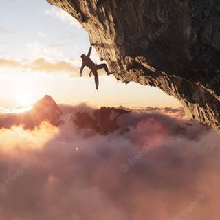 Rock climbing adventure wallpaper