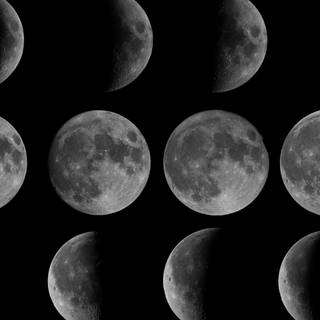Moon phases 4k wallpaper