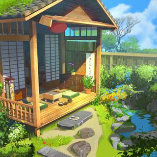 Anime house 4k wallpaper