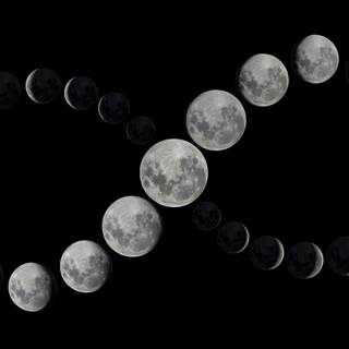 Moon phases 4k wallpaper