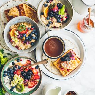 4k breakfast wallpaper