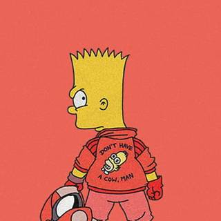 Supreme Bart iPhone wallpaper