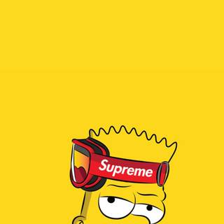 Supreme Bart iPhone wallpaper