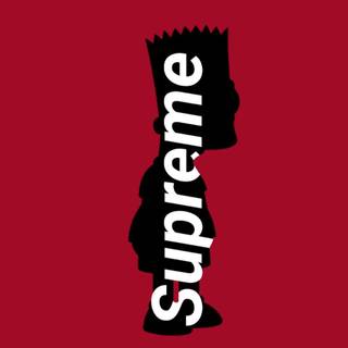 Supreme Bart iPhone wallpaper