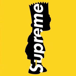 Supreme Bart iPhone wallpaper