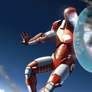 Iron Man flying 4k wallpaper