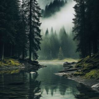iPhone river wallpaper