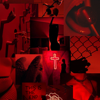 Red phone aesthetic wallpaper