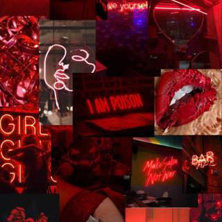 Red phone aesthetic wallpaper