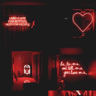 Red phone aesthetic wallpaper