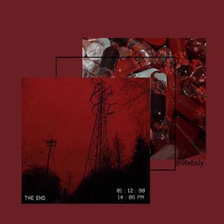 Red phone aesthetic wallpaper