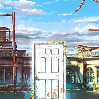 Anime door wallpaper