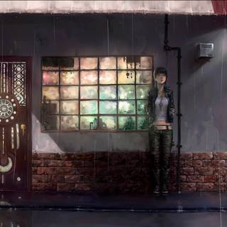 Anime door wallpaper