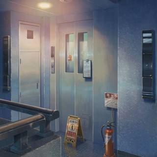 Anime door wallpaper