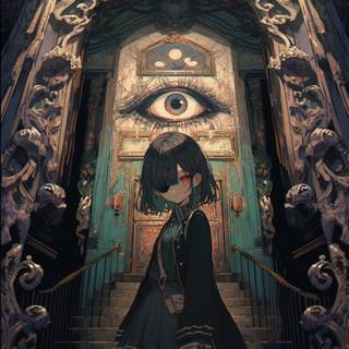 Anime door wallpaper