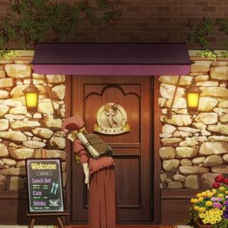 Anime door wallpaper