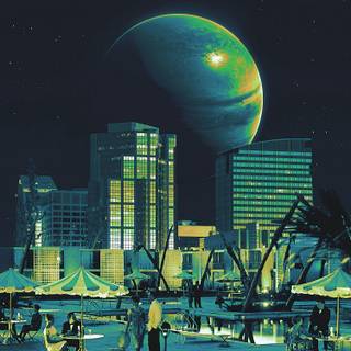 Retro futurist wallpaper