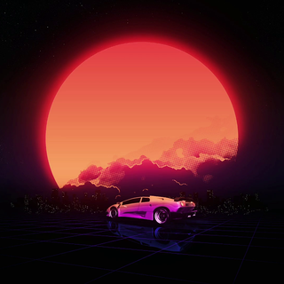 Retro futurist wallpaper