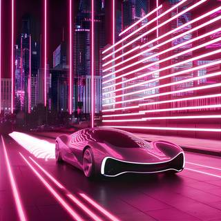Neon car desktop wallpaper