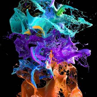 iPhone colour splash wallpaper