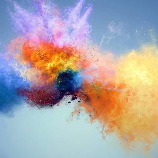 iPhone colour splash wallpaper
